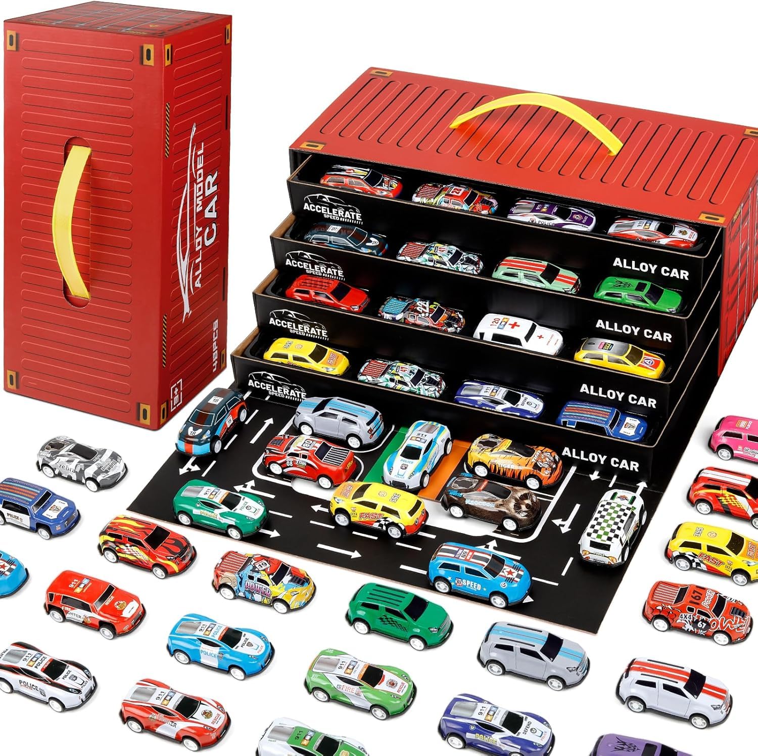 48 PCS Pull Back Mini Cars Set