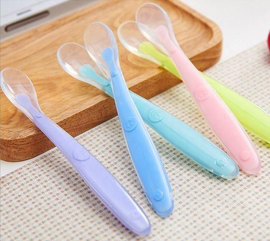 BPA-Free Baby Silicon Spoon (Set of 5) Assorted  Color